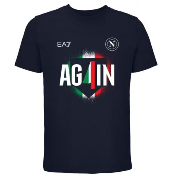 2025  Napoli Deep Blue Champion Pattern T-shirt