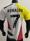 25/26 RMA  C-RONALDO Co Branded Edition Player Version  Soccer Jersey黄白领