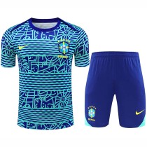 24/25  Brazil  White Blue Wave  Training Short Suit
