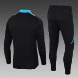 24/25 Argentina Black  Kids  Half Pull Tracksuit  (童装)(半拉链)