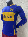 24/25 Boca Juniors Home Player Version Long Sleeve  Soccer Jersey(长袖)