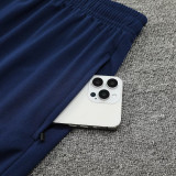 24/25 Marseille Deep Lake Blue Print Half Pull Tracksuit  (半拉链)