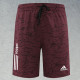 2025 RF-M555 AD Maroon Cracked Digital Printed Casual Fitness Shorts#带三条白纹