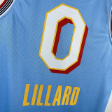 24/25 ALL-STAR LILLARD # 0 Light  Blue Top Quality Hot Pressing NBA Jersey