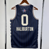 23/24 ALL-STAR HALIBURTON #0 Blue Top Quality Hot Pressing NBA Jersey