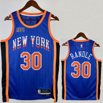 23/24 KNICKS RANDLE #30 Blue City Edition Top Quality Hot Pressing NBA Jersey