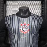 25/26 Corinthians Black Straight Pattern Edition Player Version Soccer Jersey