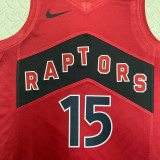 22/23 Raptors CARTER #15 Red Top Quality Hot Pressing NBA Jersey