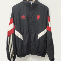 25/26 Man Utd Clover Black  Embroidery Retro windbreaker