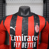 25/26 ACM Home  Player Version  Long Sleeve Soccer Jersey