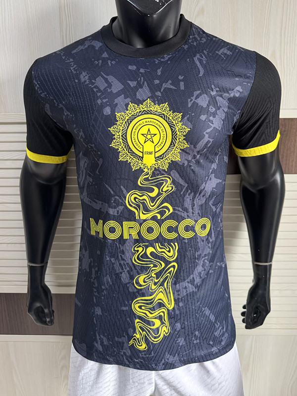 25/26 Morocco Black Player Version Soccer Jersey
