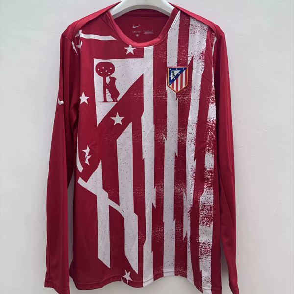 25/26  ATM Special Edition Red Long Sleeve Fans Soccer Jersey