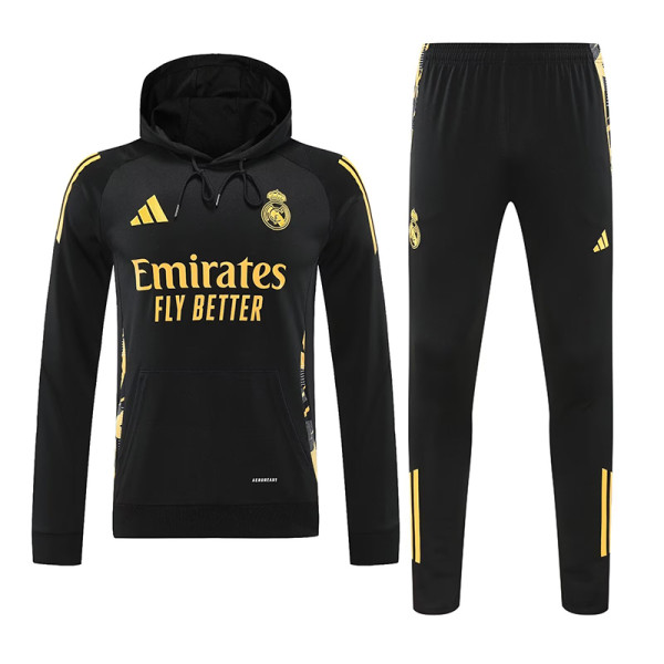 24/25 RMA Black Hooded  Tracksuit