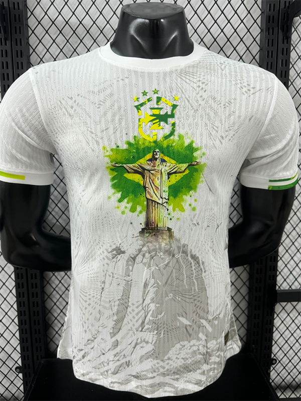 25/26 Brazil Christ statue White  Player Version Soccer Jersey