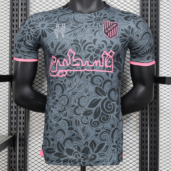24/25 Palestino  Camo Grey Black Player Version Soccer Jersey
