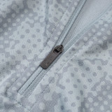 25/26 Dortmund Light Gray Inkjet Kids Half Pull Tracksuit#E25218  (半拉链)