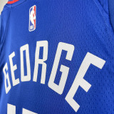 22/23 Clippers GEORGE #13 Blue Top Quality Hot Pressing NBA Jersey