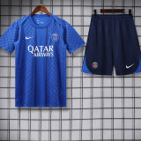 25/26 PSG Grid Tower Blue Training Short Suit
