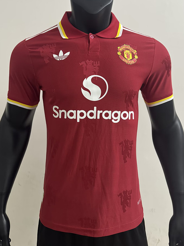 25/26 Man Utd  Red Special Edition Player Version Soccer Jersey(翻领）