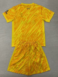 24/25 LIV  Yellow Goalkeeper  Kids Soccer Jersey