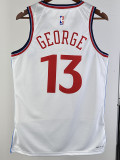 24/25 Clippers GEORGE #13 White City Edition Home Top Quality Hot Pressing NBA Jersey