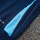 24/25  ARS Dark Blue Hooded  Half Pull Tracksuit(Add Fluff)  (半拉链、加绒F607)