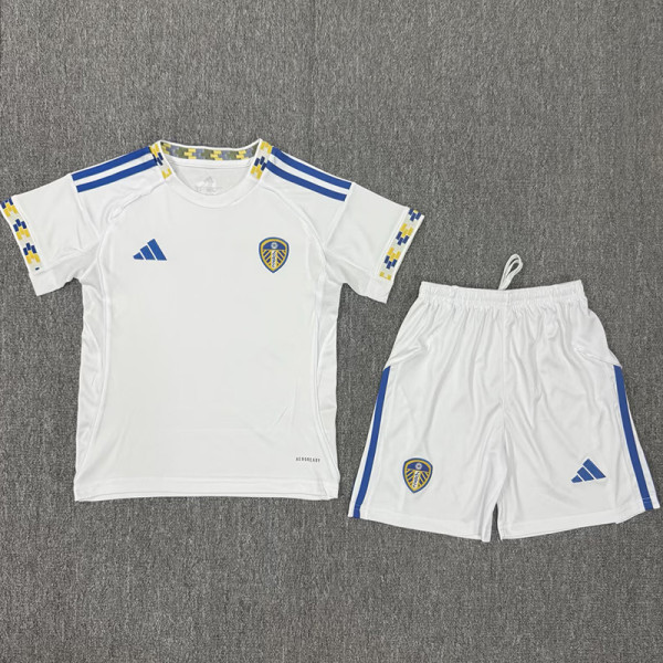 25/26  Leeds United Home  Kids Soccer Jersey