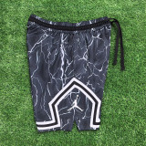 25/26 Flying Man Casual NBA Edition Lightning Crack Dark Grey shorts#J2418