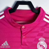 2014/2015 RMA Away Pink Long Sleeve Retro Soccer Jersey (长袖)