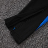 25/26 Man Utd Blue Half Pull  Kids tracksuit #E25102 (童装蓝配黑裤、半拉链)