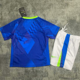 25/26 Brazil Away Kids  Soccer Jersey