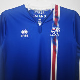 20106/2017 Iceland Home Retro Soccer Jersey