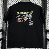 2025 T258  Graffiti NK Black Pure Cotton  Blue T-shirt