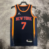 22/23 KNICKS ANTHONY #7 Black Top Quality Hot Pressing NBA Jersey (Trapeze Edition) 飞人版