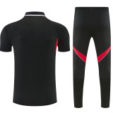 25/26  River Plate Black polo shirts pants suit