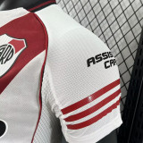25/26 River Plate Home   Player Version  Long Sleeve Soccer Jersey广告版