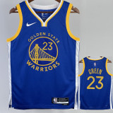 22/23 WARRIORS GREEN #23 Blue Top Quality Hot Pressing NBA Jersey (V领)
