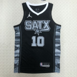 22/23 SA Spurs DEROZAN #10 Black Top Quality Hot Pressing NBA Jersey (Trapeze Edition)
