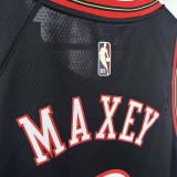 25/26 76ERS MAXEY #0 Black Top Quality Hot Pressing Retro NBA Jersey