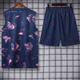 24/25 PSG Royal Blue Graffiti Tank top and shorts suit