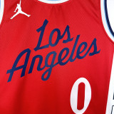 24/25 Clippers WESTBROOK #0 Red Top Quality Hot Pressing NBA Jersey (Trapeze Edition) 飞人版