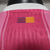 25/26 BAR  Special Edition Pink & Green Player Version Soccer Jersey(白胸花）