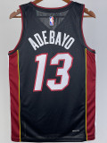 22/23 HEAT ADEBAYO #13 Black Top Quality Hot Pressing NBA Jersey (V领）
