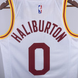 19/20 Indiana Pacers HALIBURTON #0 White Retro Top Quality Hot Pressing NBA Jersey