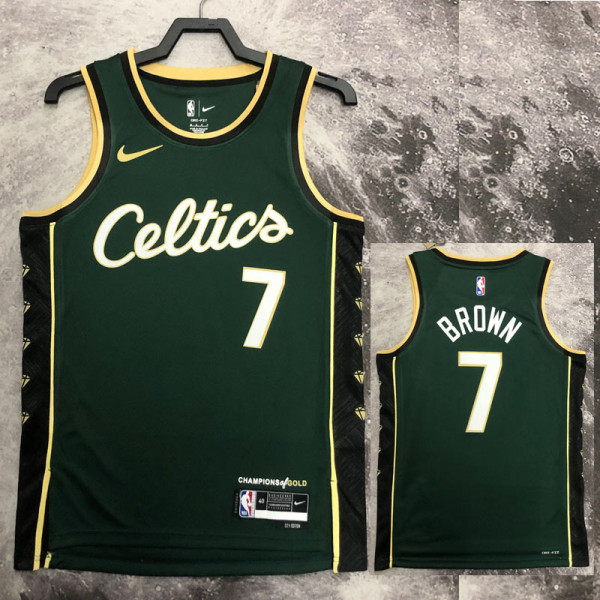 22/23 Celtics BROWN #7 Green City Edition Top Quality Hot Pressing NBA Jersey