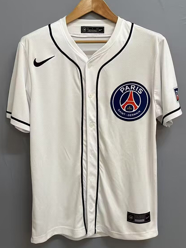 25/26 PSG White Casusl Edition  Baseball jersey