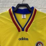 1994 Romania Yellow Retro Soccer Jersey