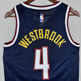 22/23 Nuggets #4 Sapphire Blue Top Quality Hot Pressing NBA Jersey