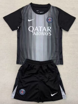 25/26 PSG Goalkeeper Black Kids Soccer Jersey