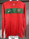 2010 Portugal Home Player Version Long Sleeve Retro Soccer Jersey (长袖球员)